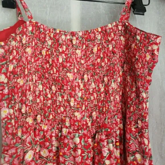 AUW Red Floral Midi Dress - Picture 7 of 14